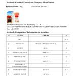 Material Safety Data Sheet